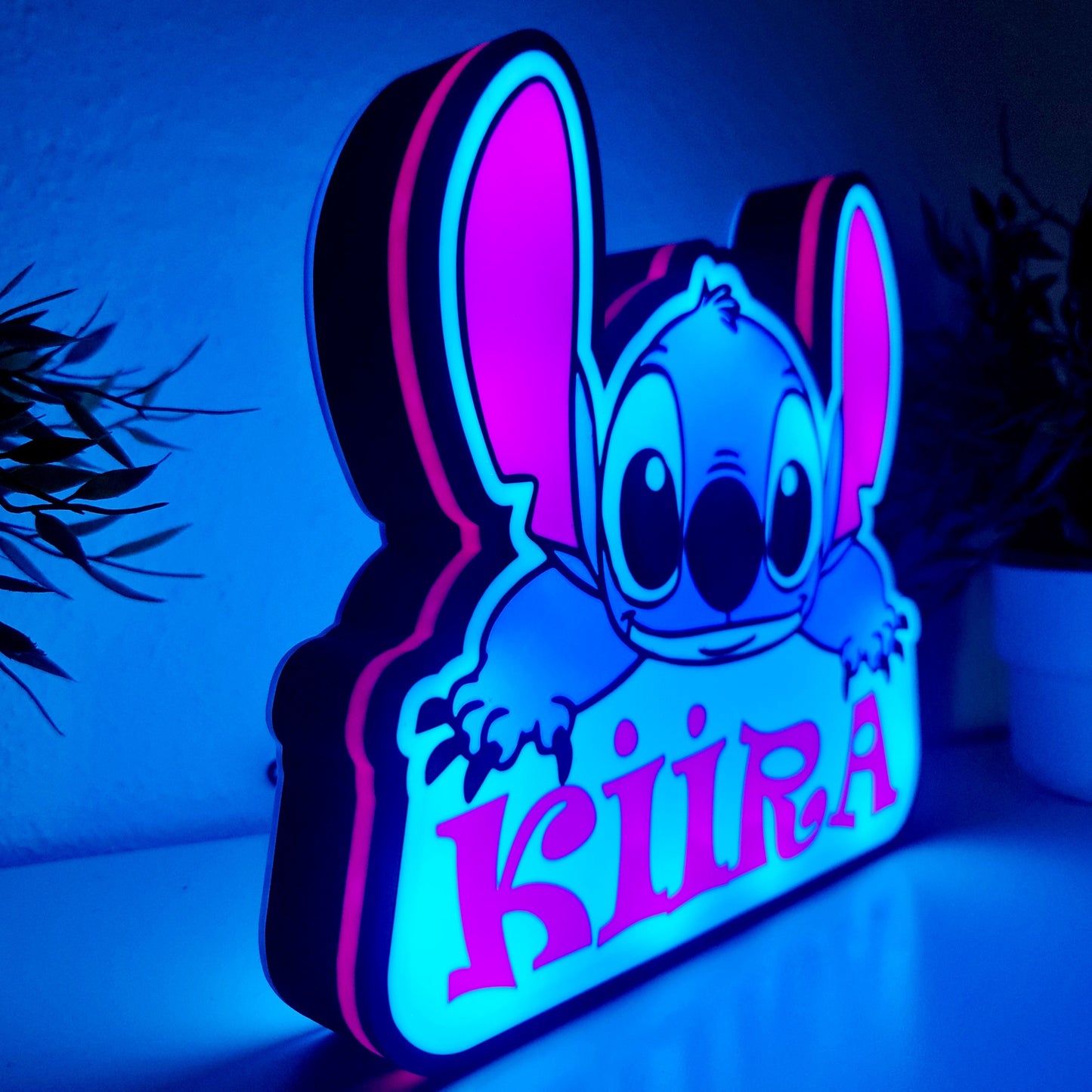 Lámpara LED de Stitch con Tu Nombre