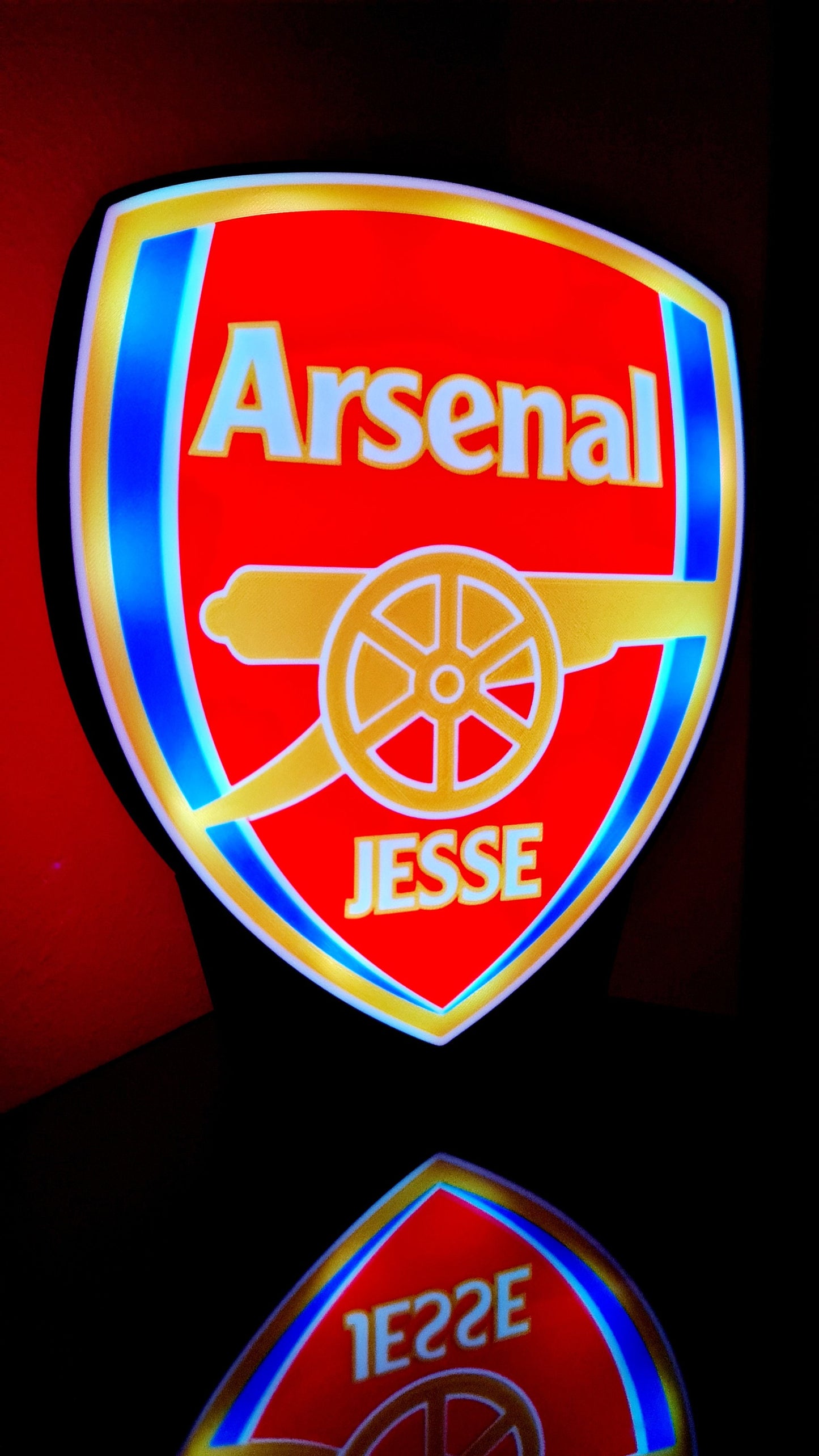 Arsenal FC Personalized LED Light - With Custom Name