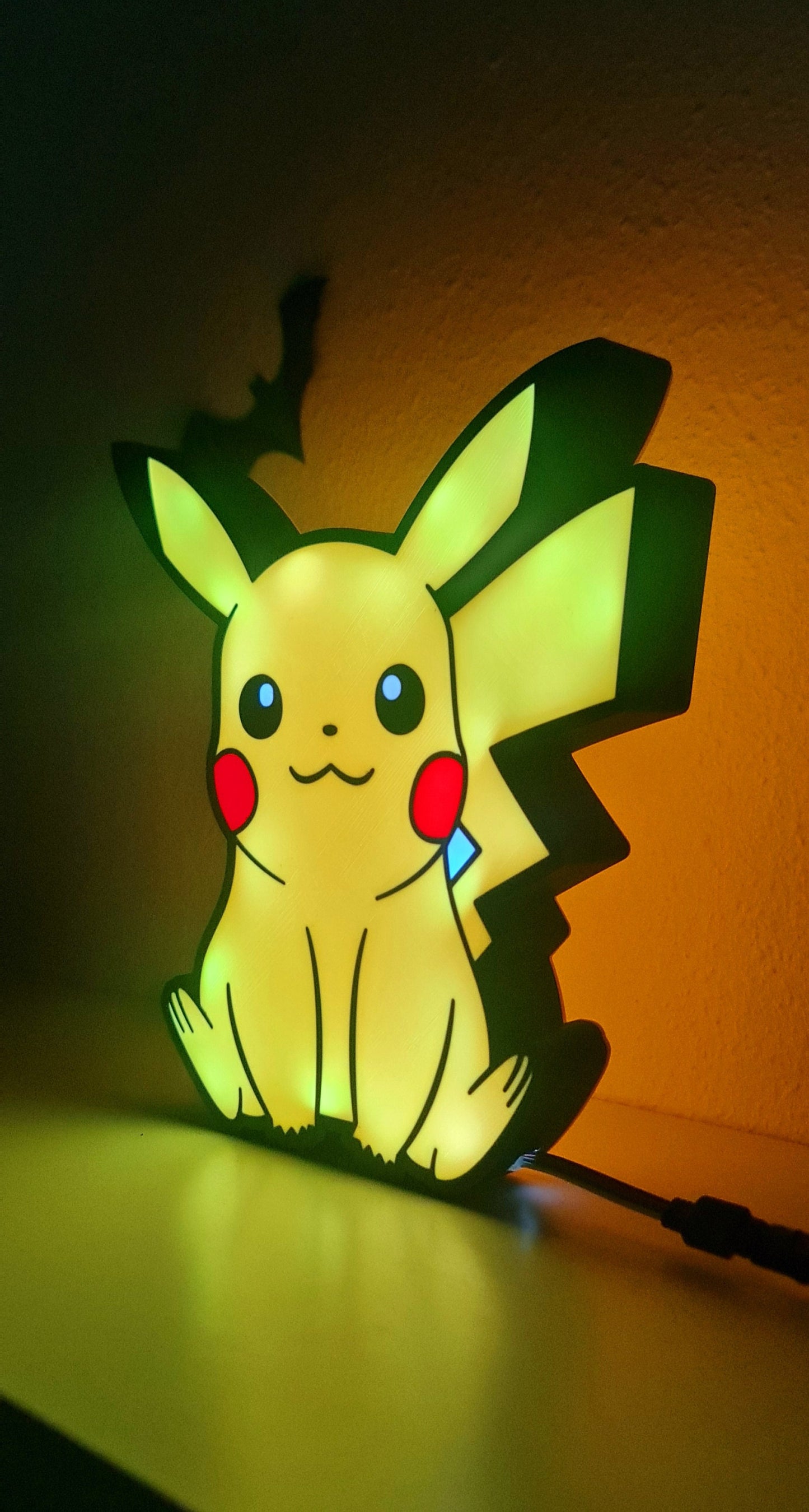 Pikachu-LED-Lampe – USB-betriebenes Licht mit Pokémon-Motiv