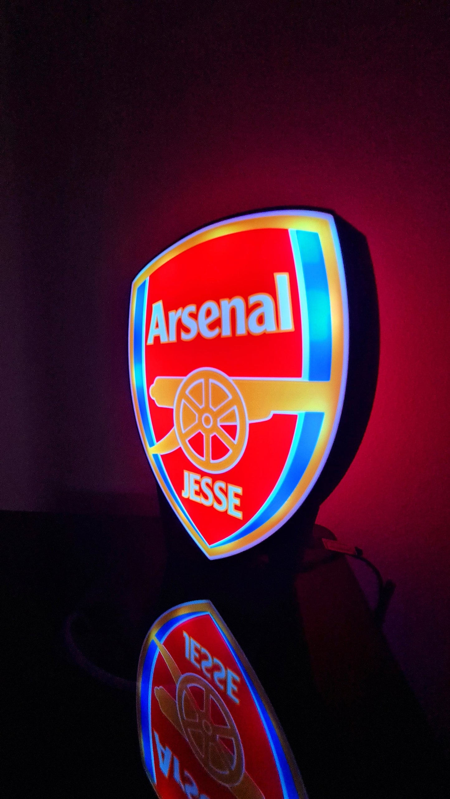 Arsenal FC Personalized LED Light - With Custom Name