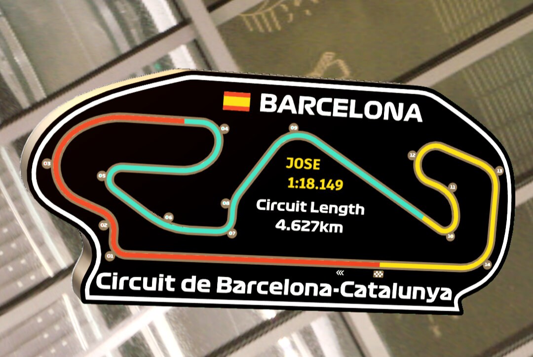 Customizable Race Track Lamp: Bring Any Track to Life, Starting with Barcelona!