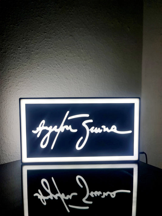 Ayrton Senna LED Lamp: Illuminate with Racing Legend's Legacy