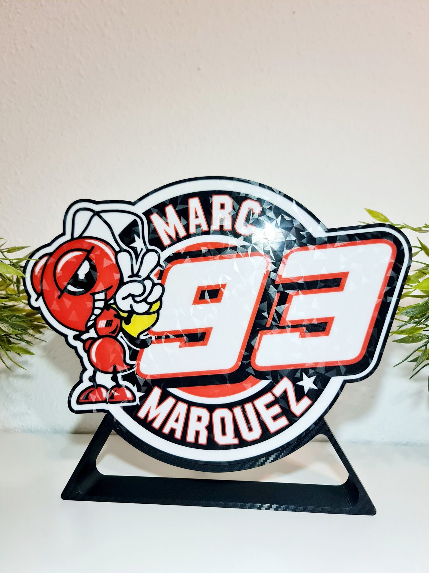 Custom Marc Marquez 93 LED Lamp - MotoGP World Champion Decor