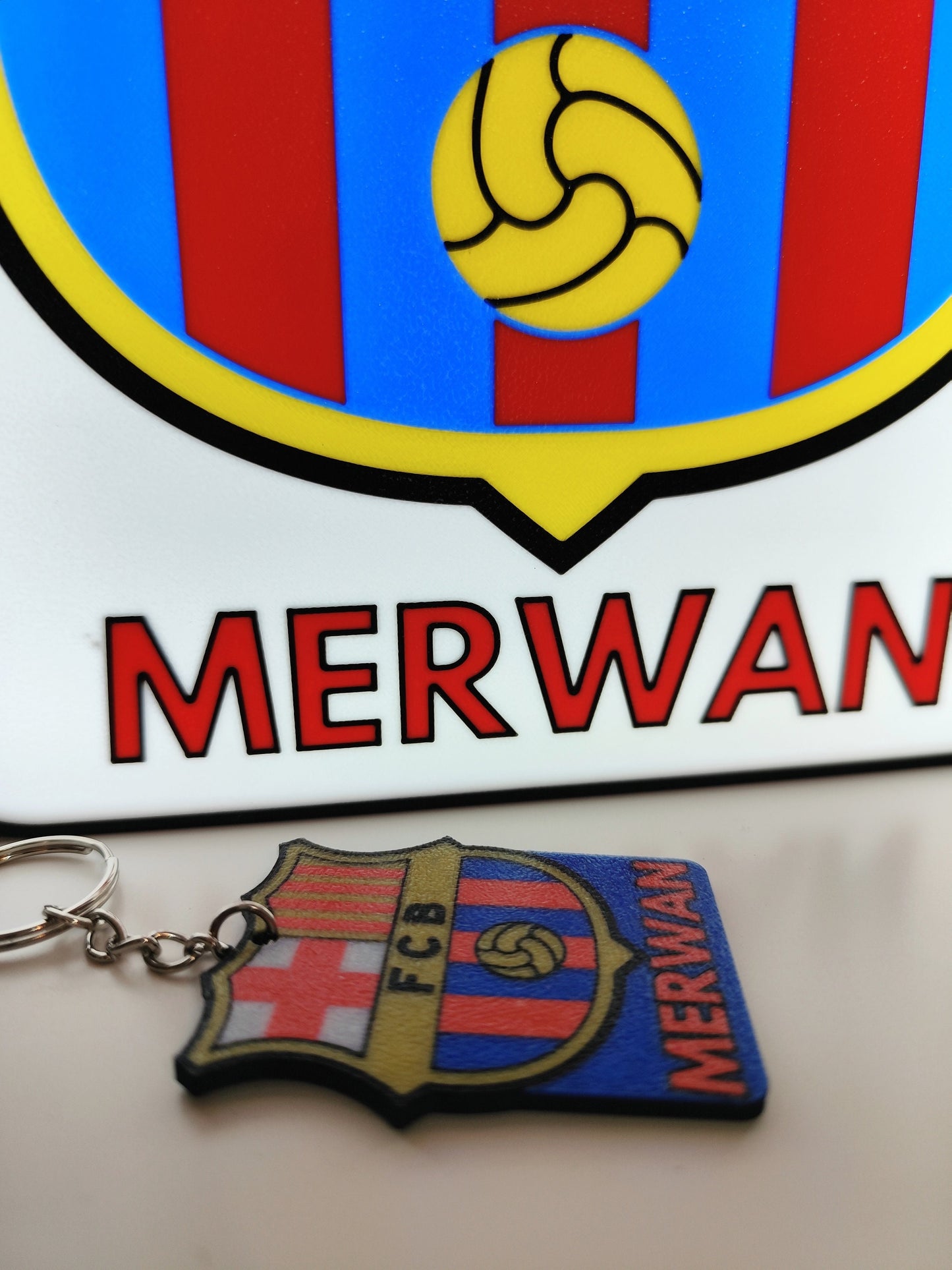 lampara de LED del Barcelona FC Con Nombre Personalizado