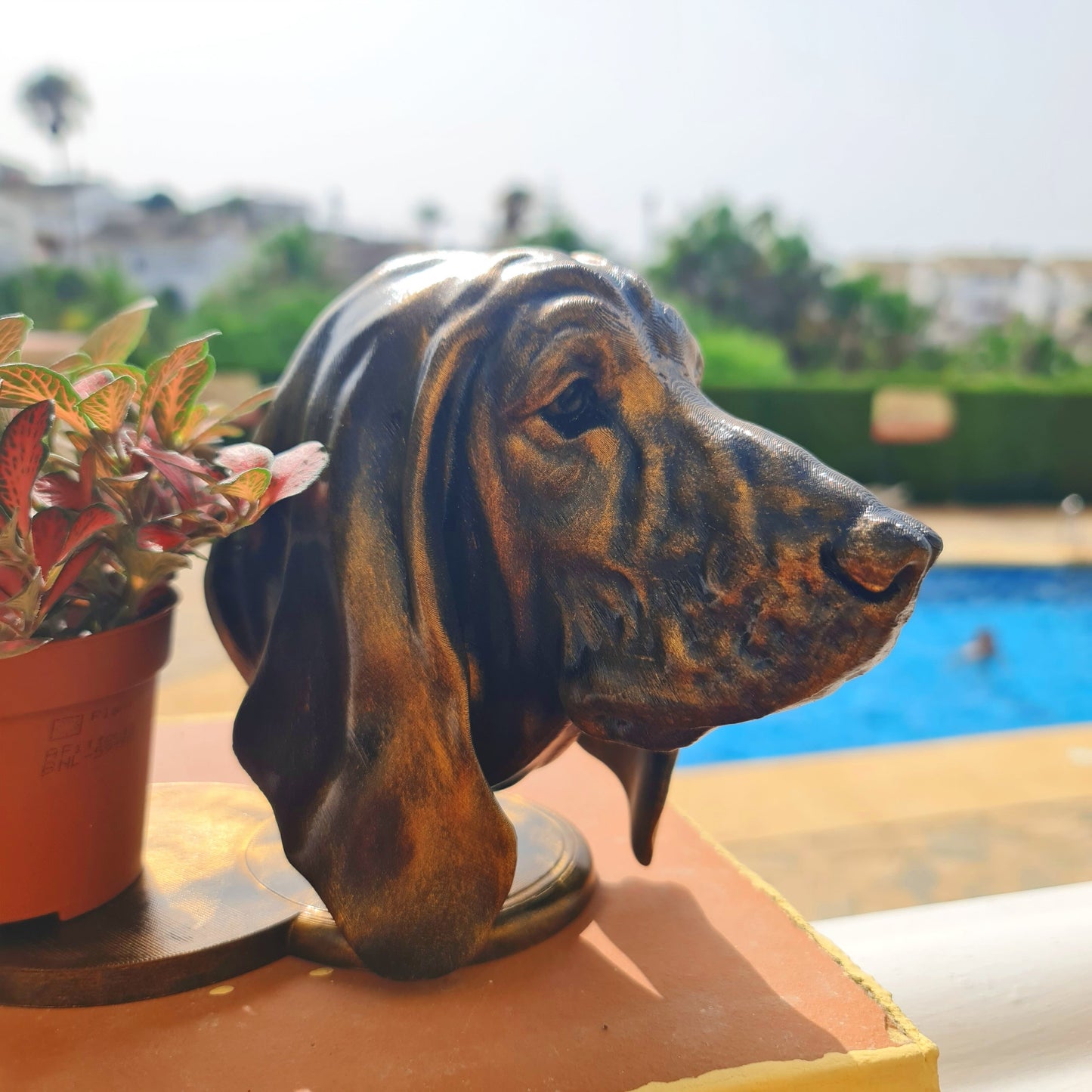 Basset Hound Bust Planter - Captured in Stunning Detail