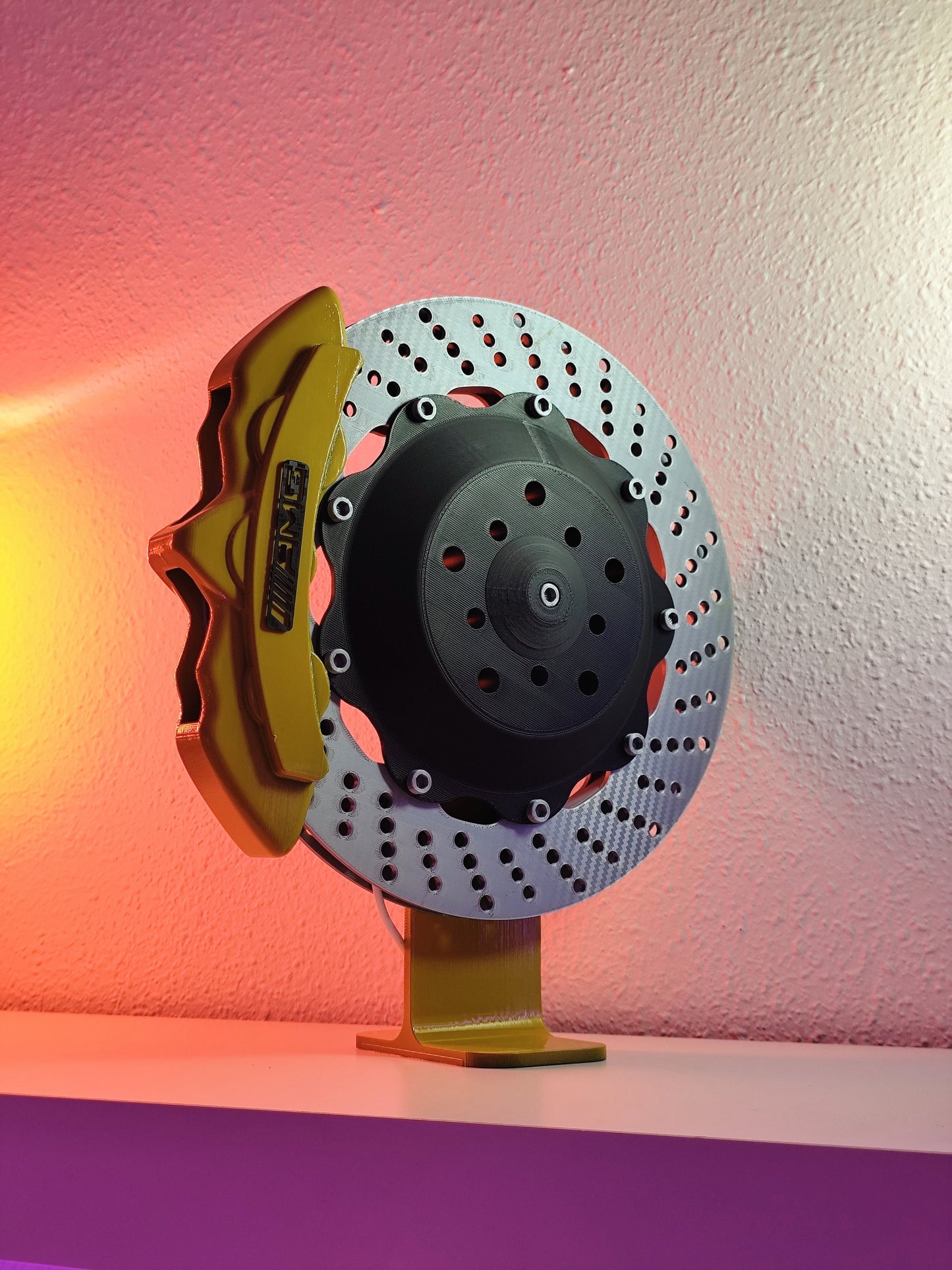 Brake Disc and Caliper Desk Lamp - Unique Automotive Decor