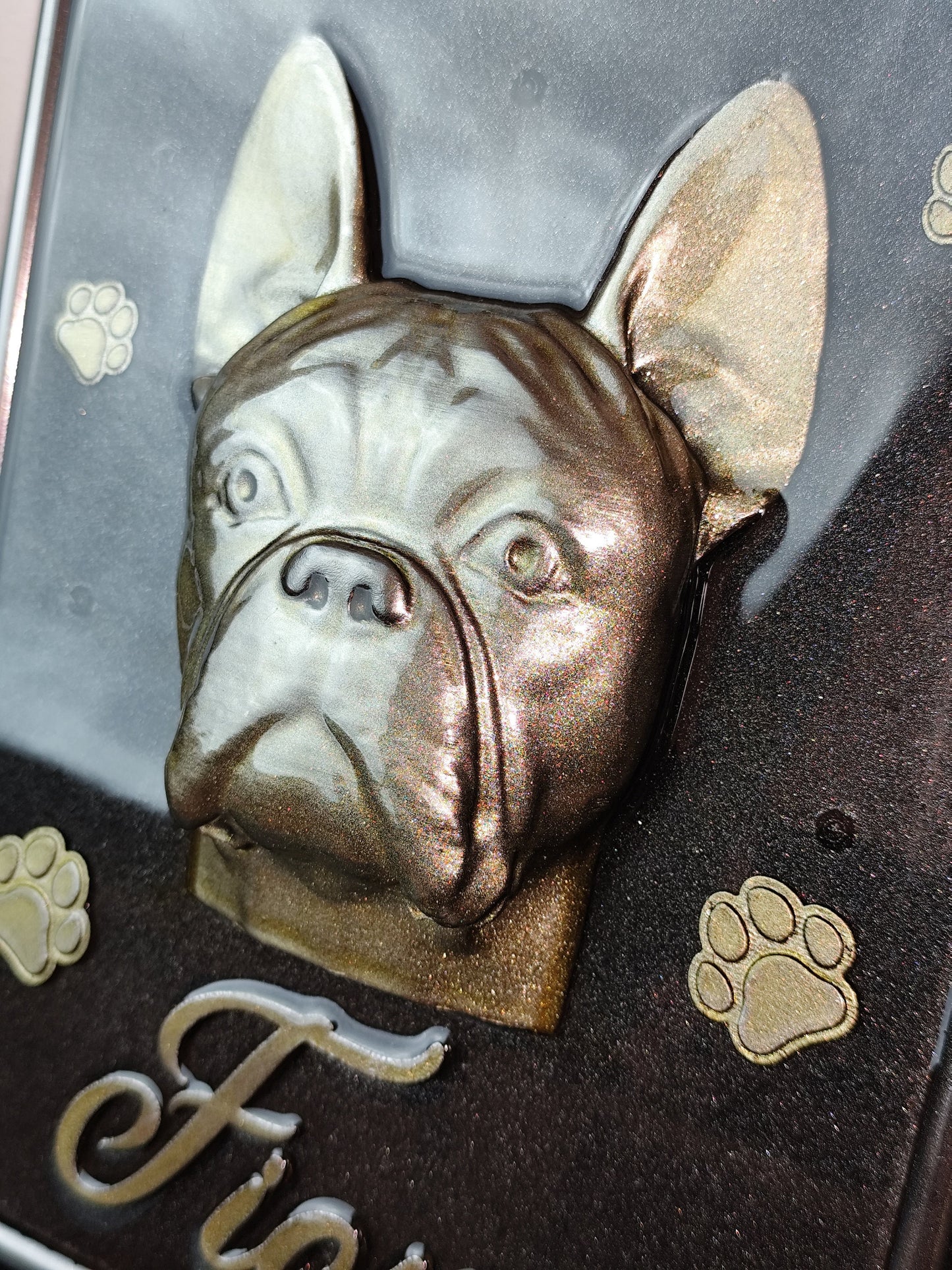 Custom French Bulldog 3D Picture Frame - Personalized Pet Memorial Gift for Dog Lovers