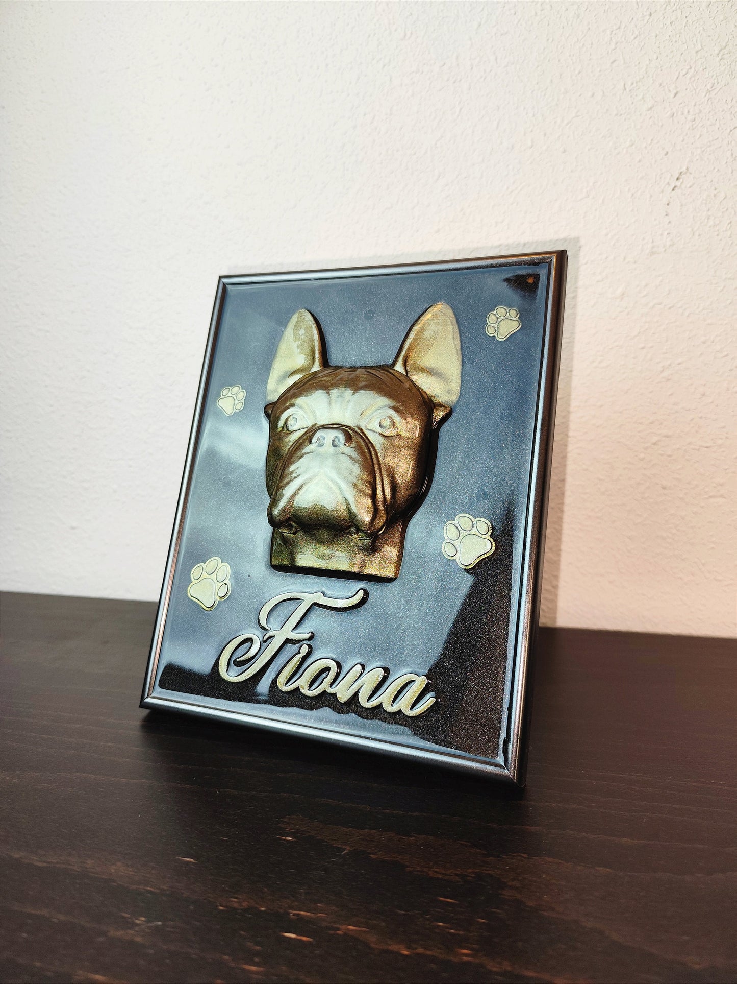 Custom French Bulldog 3D Picture Frame - Personalized Pet Memorial Gift for Dog Lovers