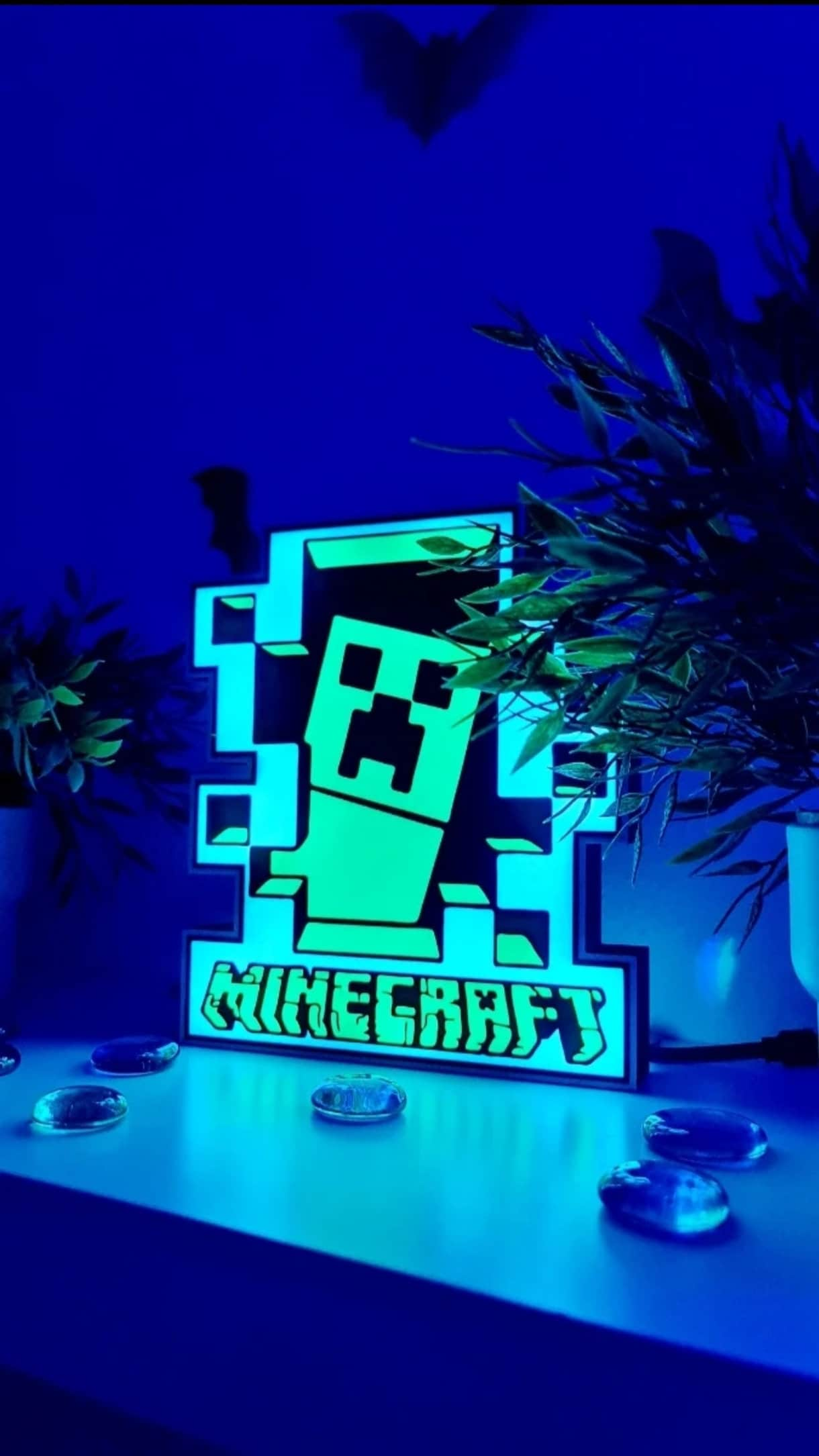 Minecraft Creeper LED Lampe | Gamer Zimmer Dekor