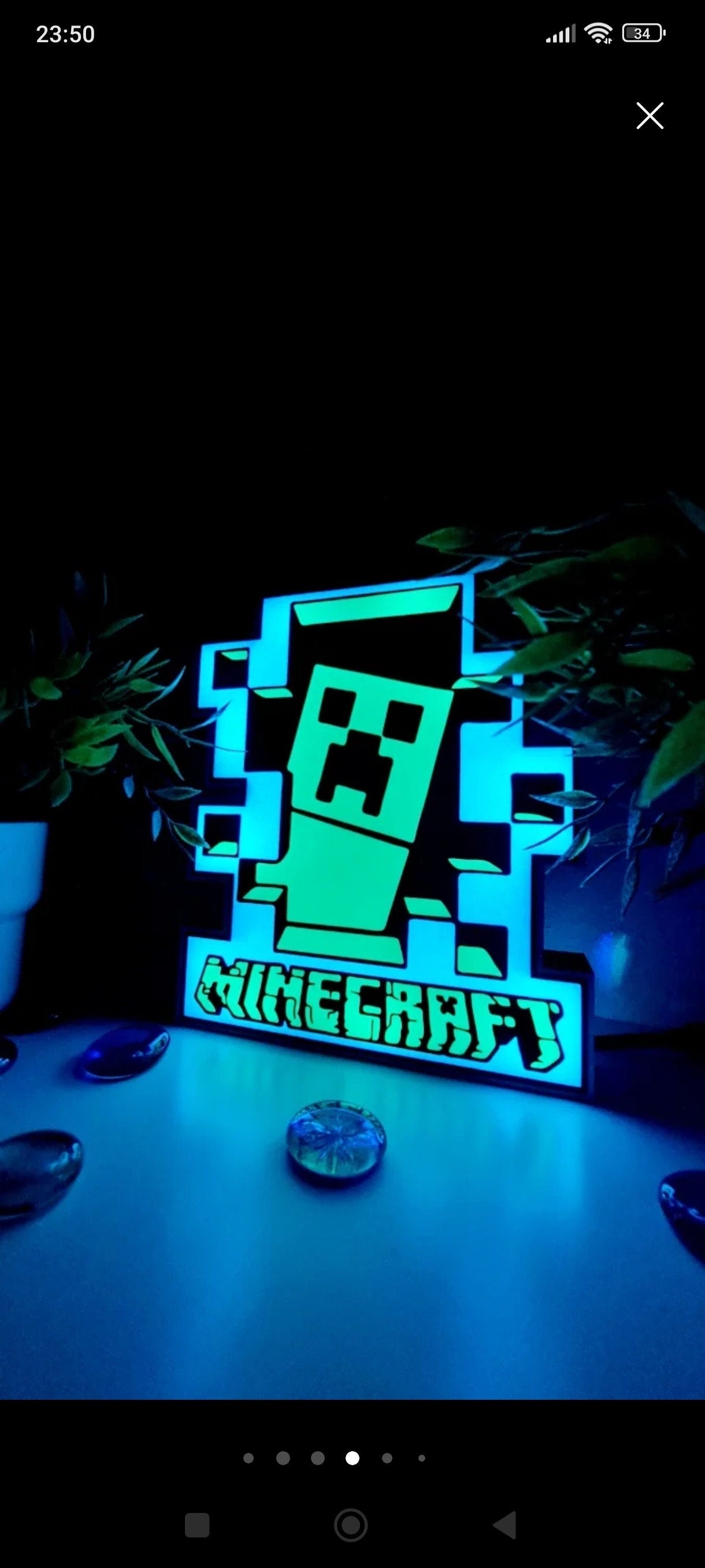 Minecraft Creeper LED Lampe | Gamer Zimmer Dekor