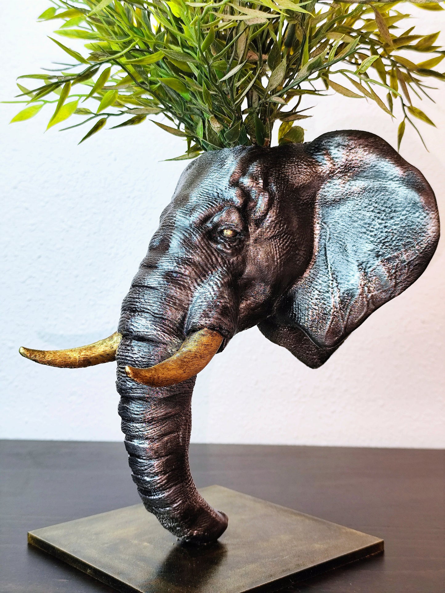 Unique Hand-Painted Elephant Planter