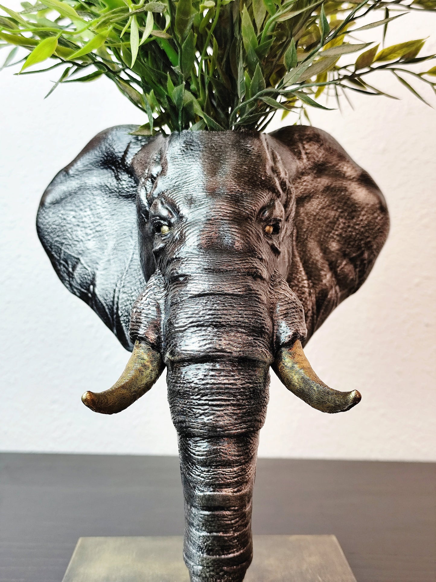 Unique Hand-Painted Elephant Planter