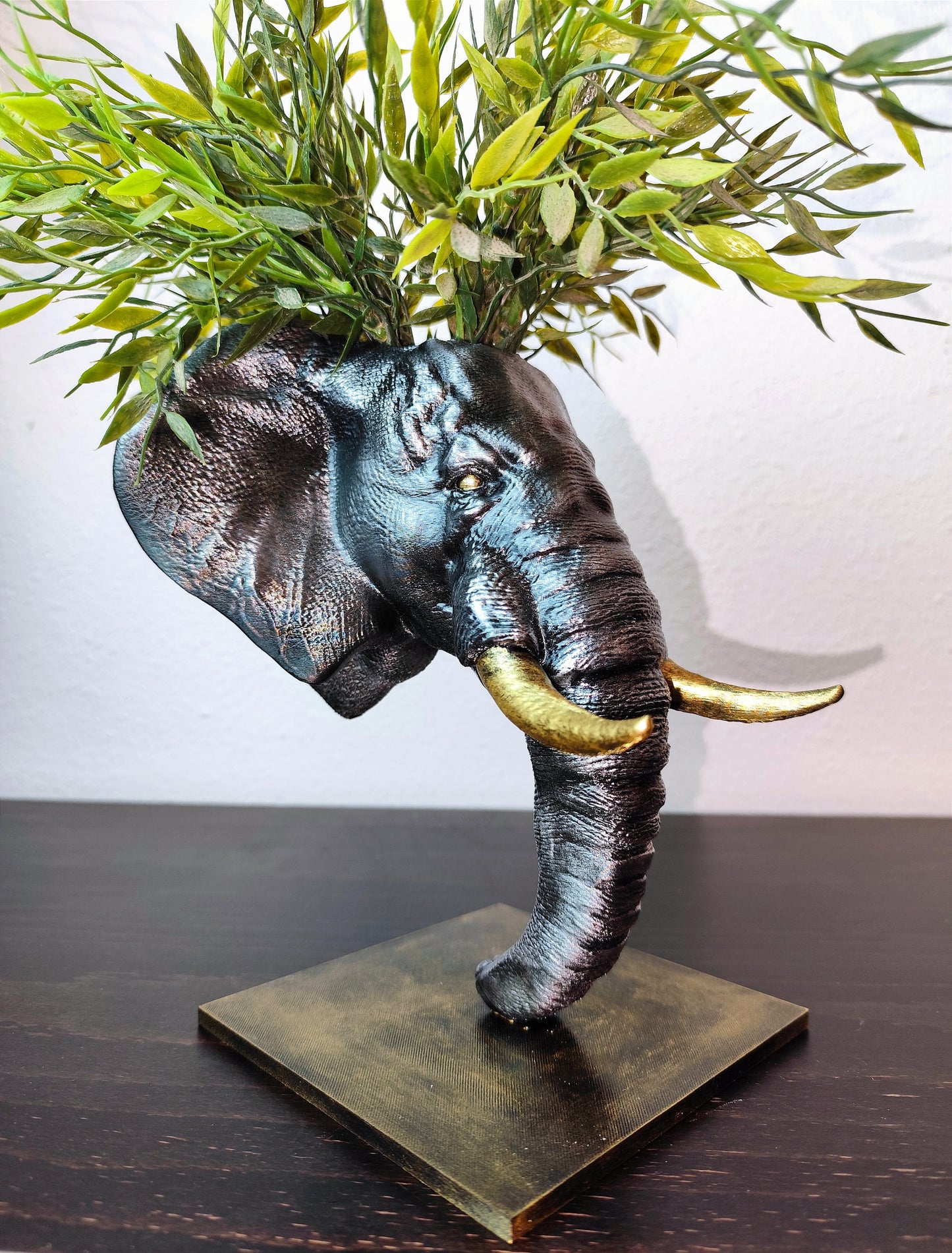 Unique Hand-Painted Elephant Planter