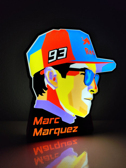 Marc Marquez 93 LED-Lampe – MotoGP-Weltmeister-Dekor