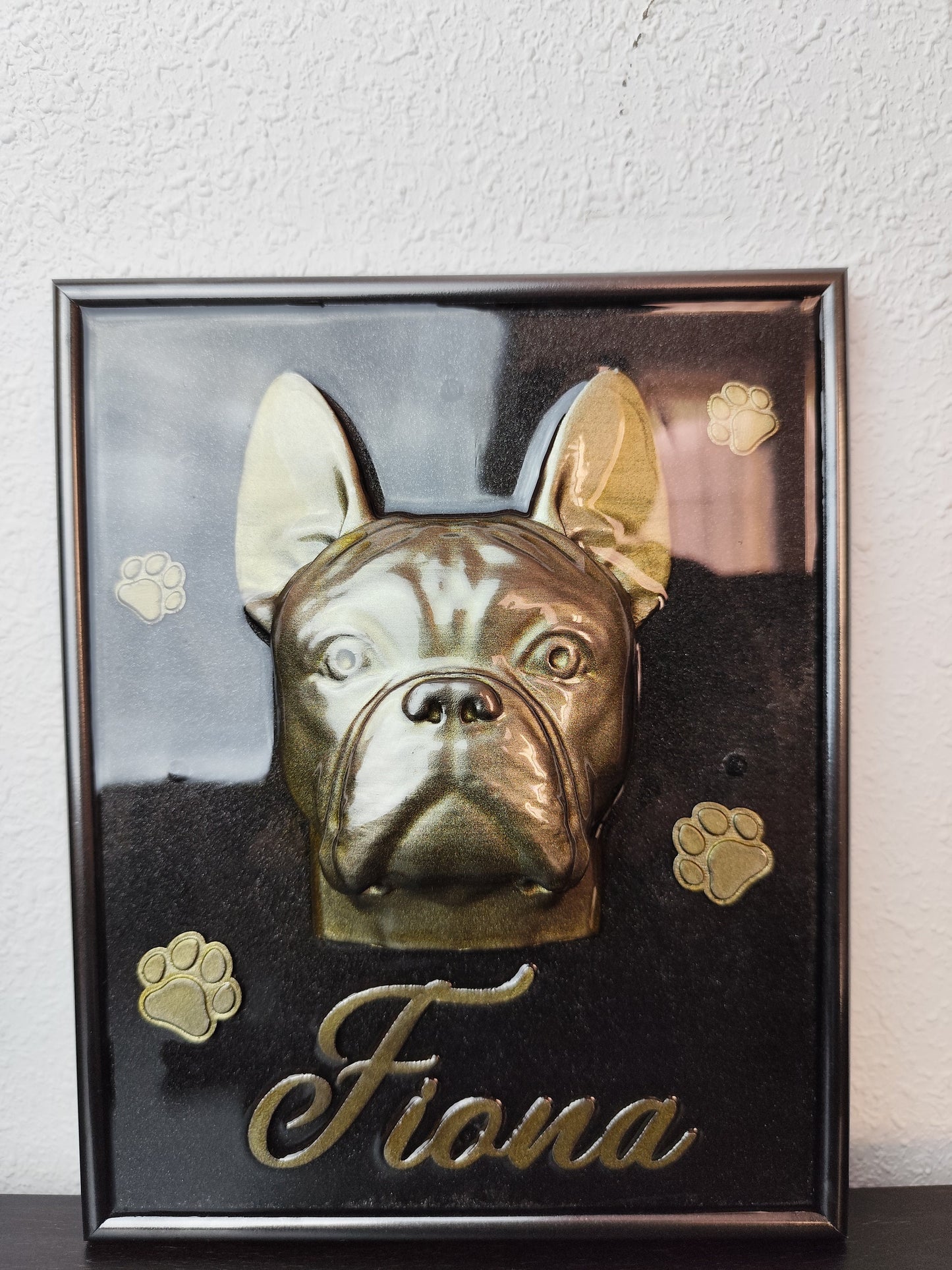 Custom French Bulldog 3D Picture Frame - Personalized Pet Memorial Gift for Dog Lovers