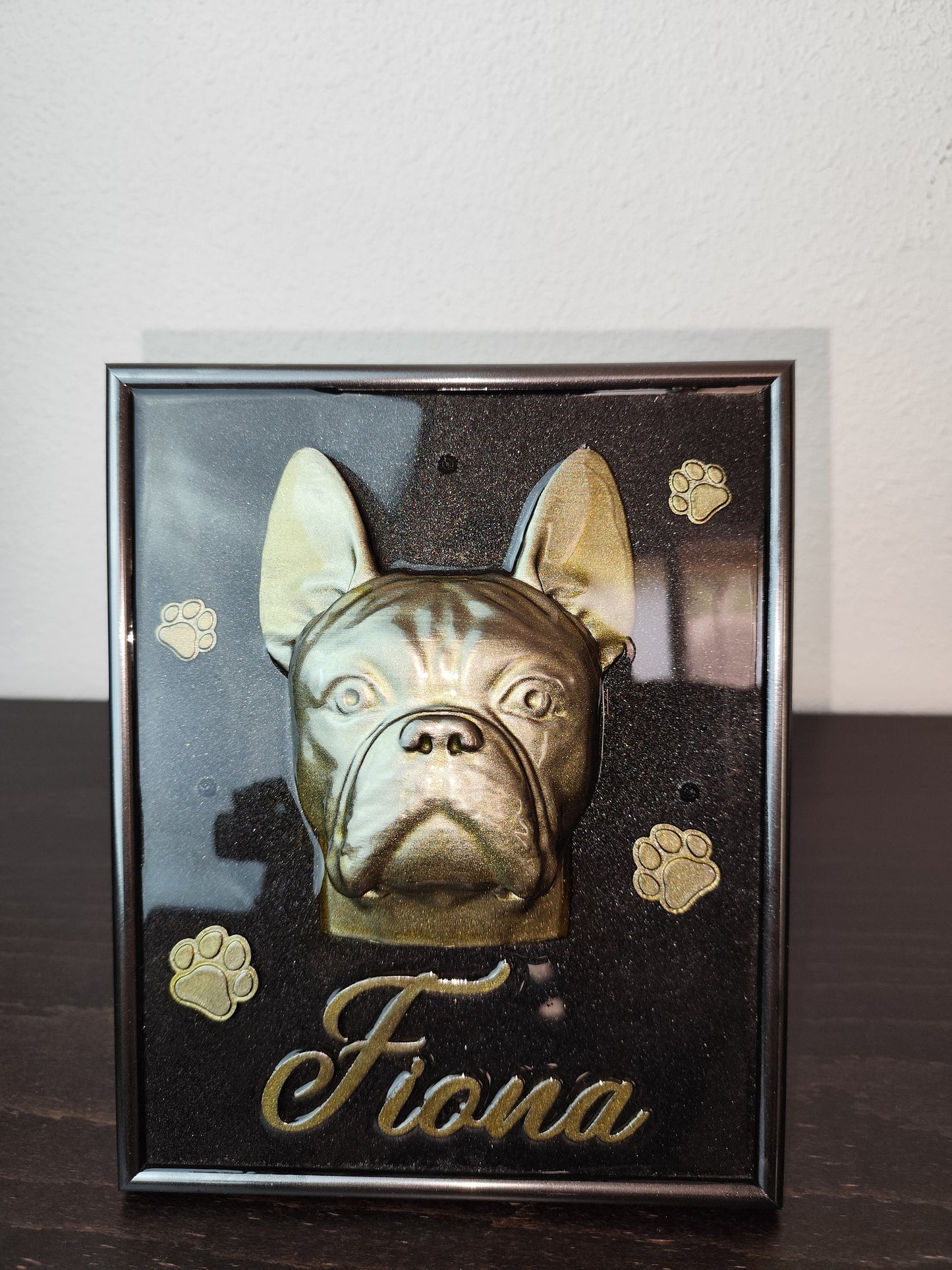 Custom French Bulldog 3D Picture Frame - Personalized Pet Memorial Gift for Dog Lovers