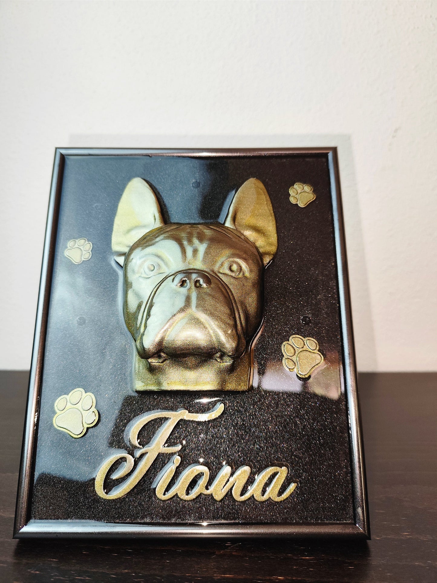 Custom French Bulldog 3D Picture Frame - Personalized Pet Memorial Gift for Dog Lovers