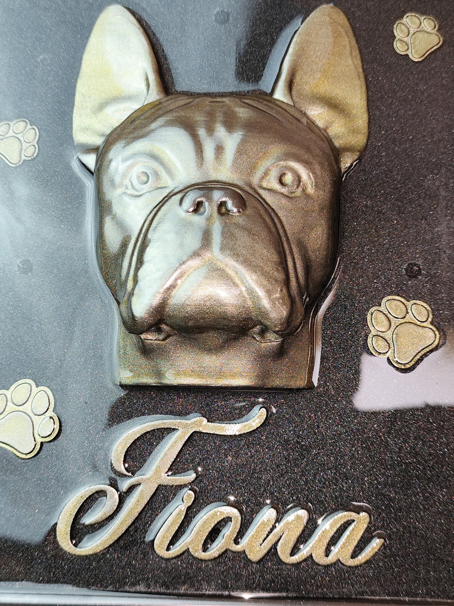 Custom French Bulldog 3D Picture Frame - Personalized Pet Memorial Gift for Dog Lovers