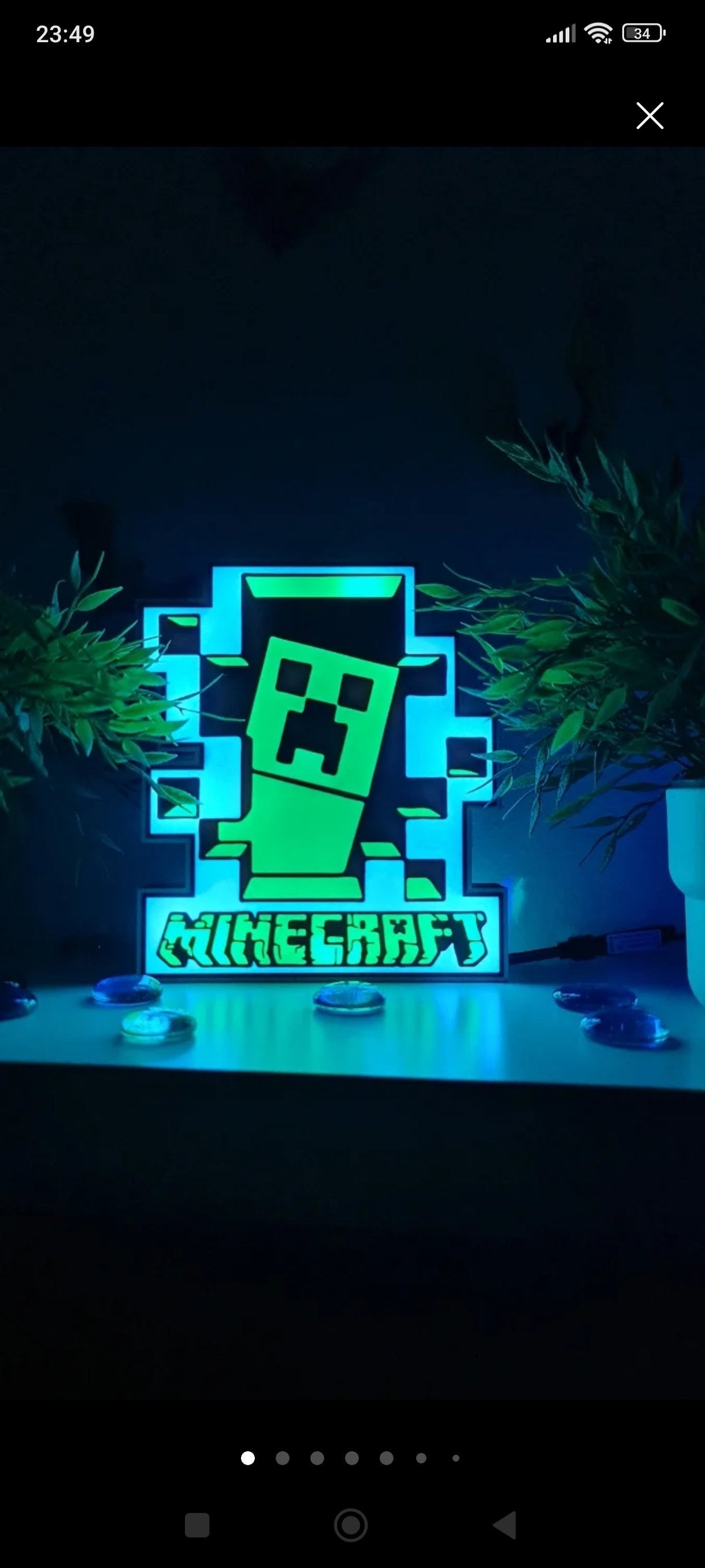 Minecraft Creeper LED Lampe | Gamer Zimmer Dekor