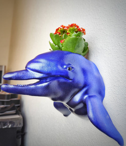 Dolphin Head Wall Planter