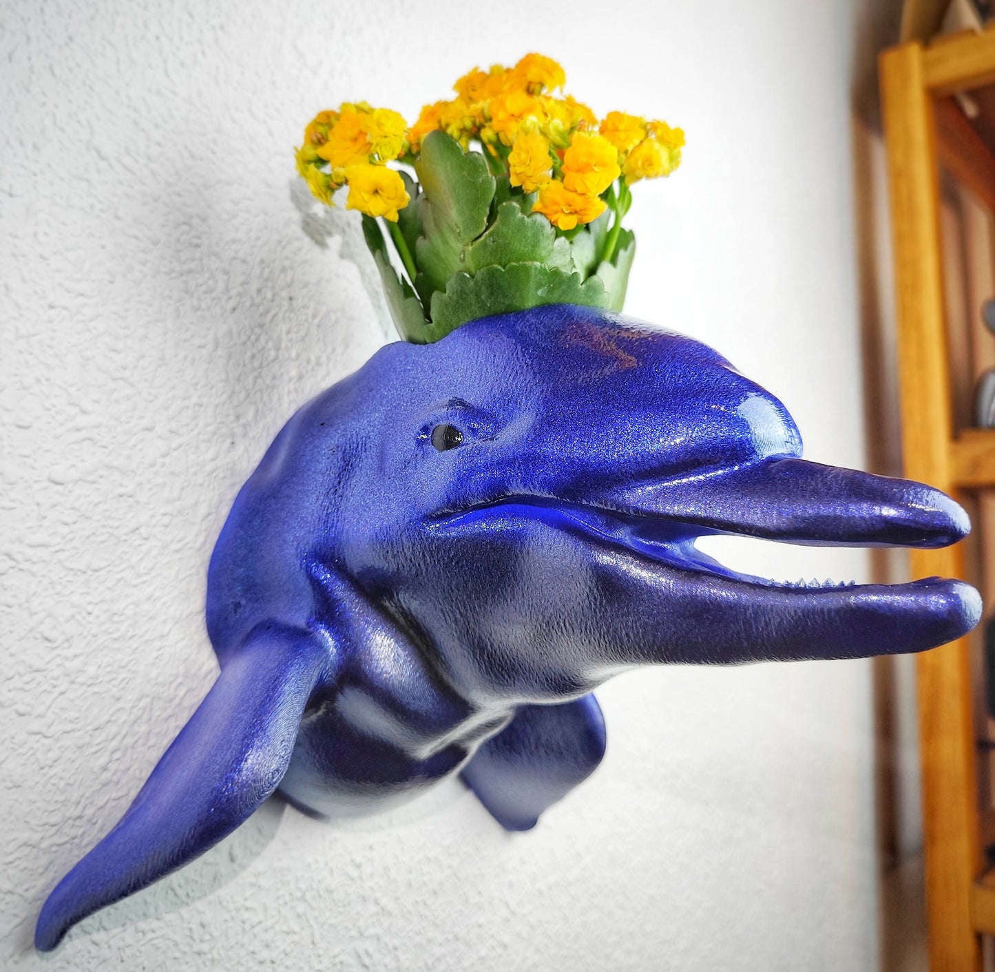 Dolphin Head Wall Planter