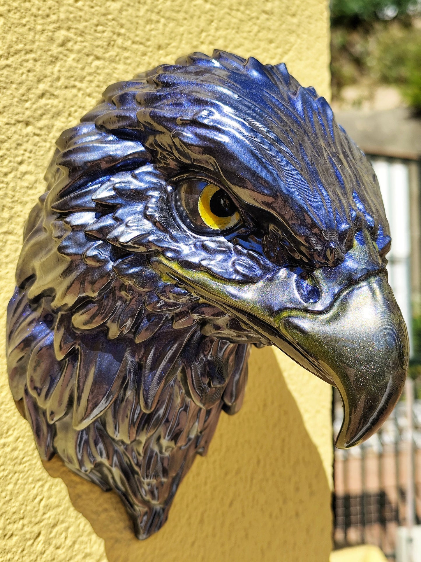 Bold eagle head wall decor for modern interiors