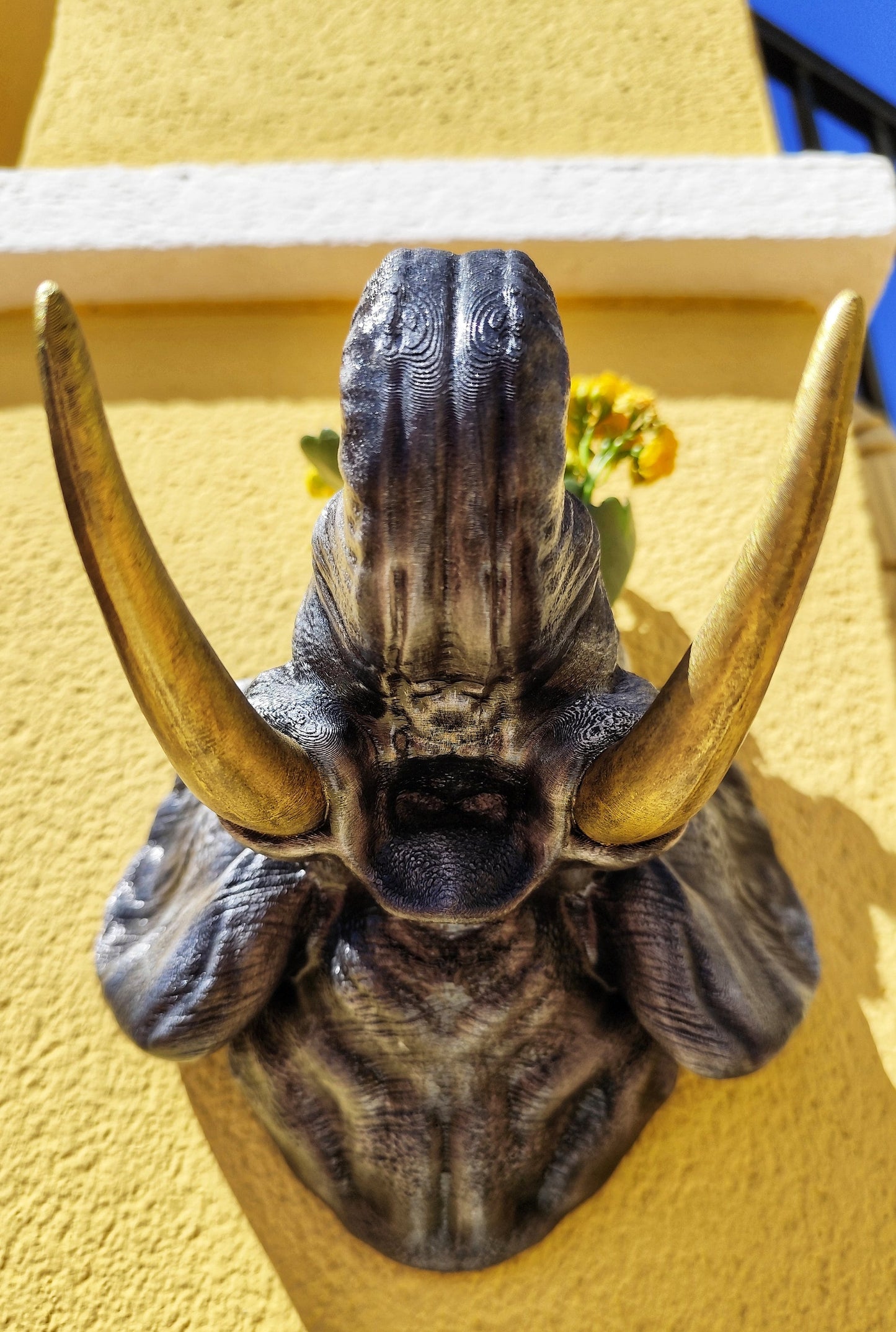 Hand-Painted Elephant Wall Planter